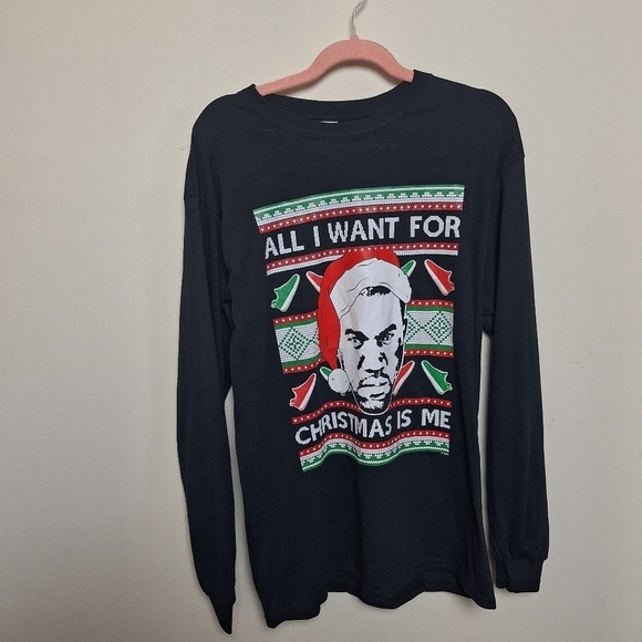 Gildan Kanye West Novelty Long Sleeve Crew Neck Cotton Graphic Christmas T Shirt - Picture 5 of 8